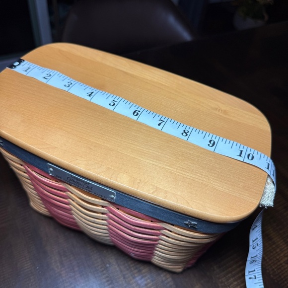 Longaberger 2001 Whistle Stop Basket Collector Club Basket Lid Combo Prot TieOn - Picture 13 of 16
